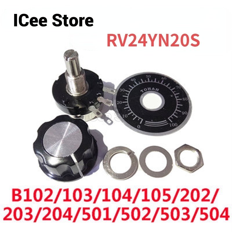 Multi Essential Potentiometer RV24YN20S B102 B202 B502 B103 B203 B503 B104 Ohm 1K 10K 20K 50K 100K 500K Adjustable Re... - Image 3