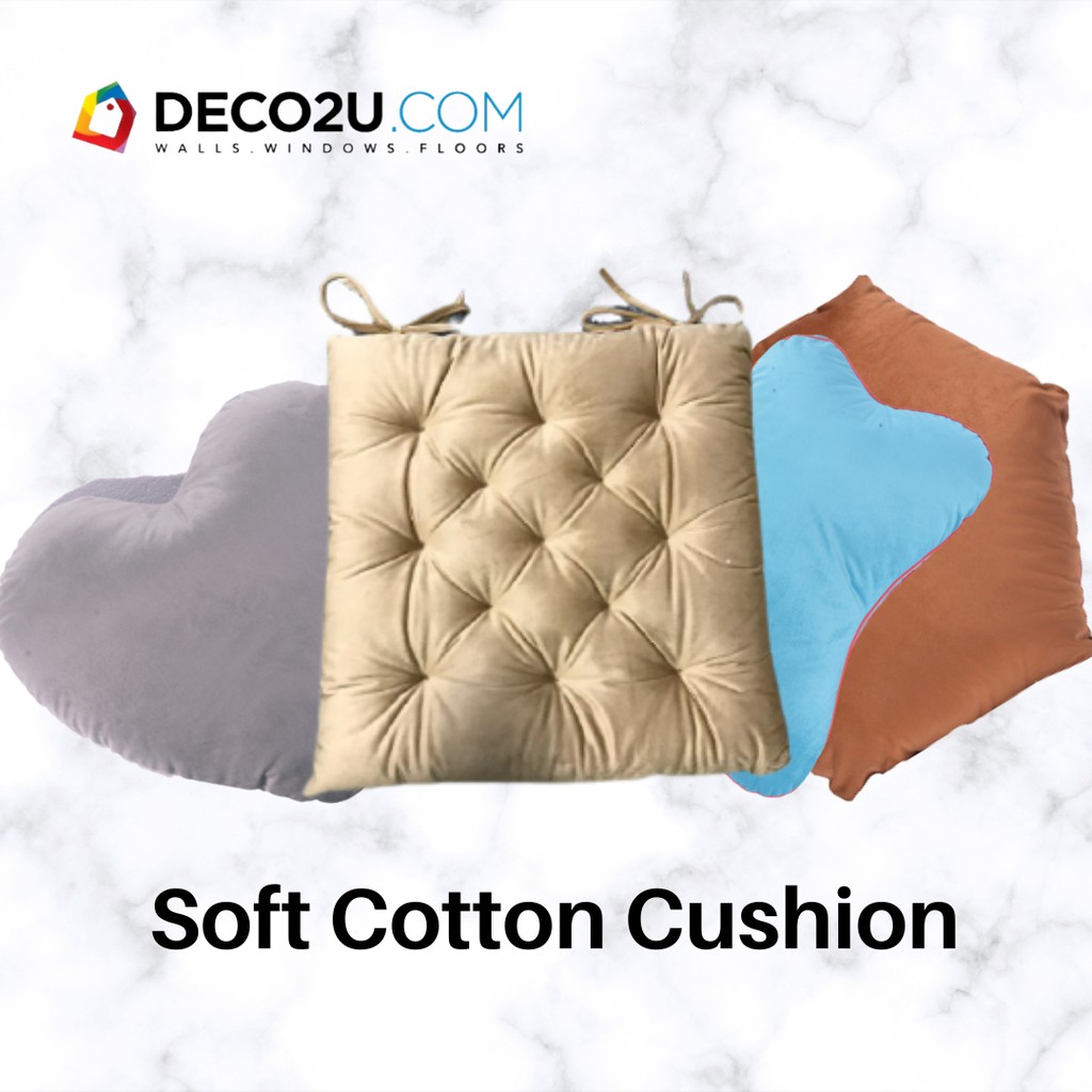 Deco2u Collection High Quality Cushions Comfortable Seat Pads Hexagon Heart Bone Shape Kusyen 16 24 Shopee Malaysia