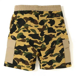 bape yellow camo shorts