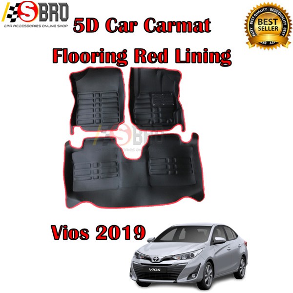 shopee: Toyota Vios 2019-2021 5D Carpet Car Mat Floor Mat OEM Karpet Car Floormat (0:0::;0:0::)