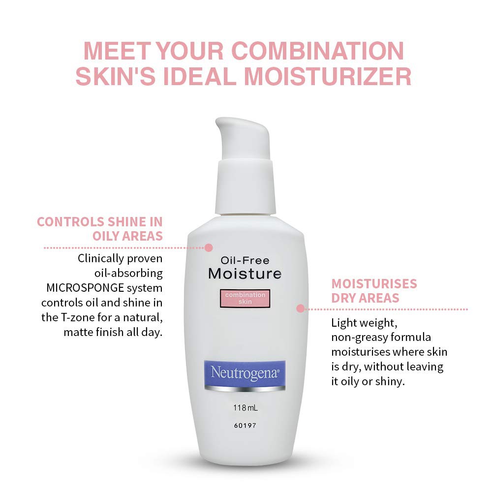 neutrogena oil free moisture glycerin face moisturizer & neck cream for combination skin