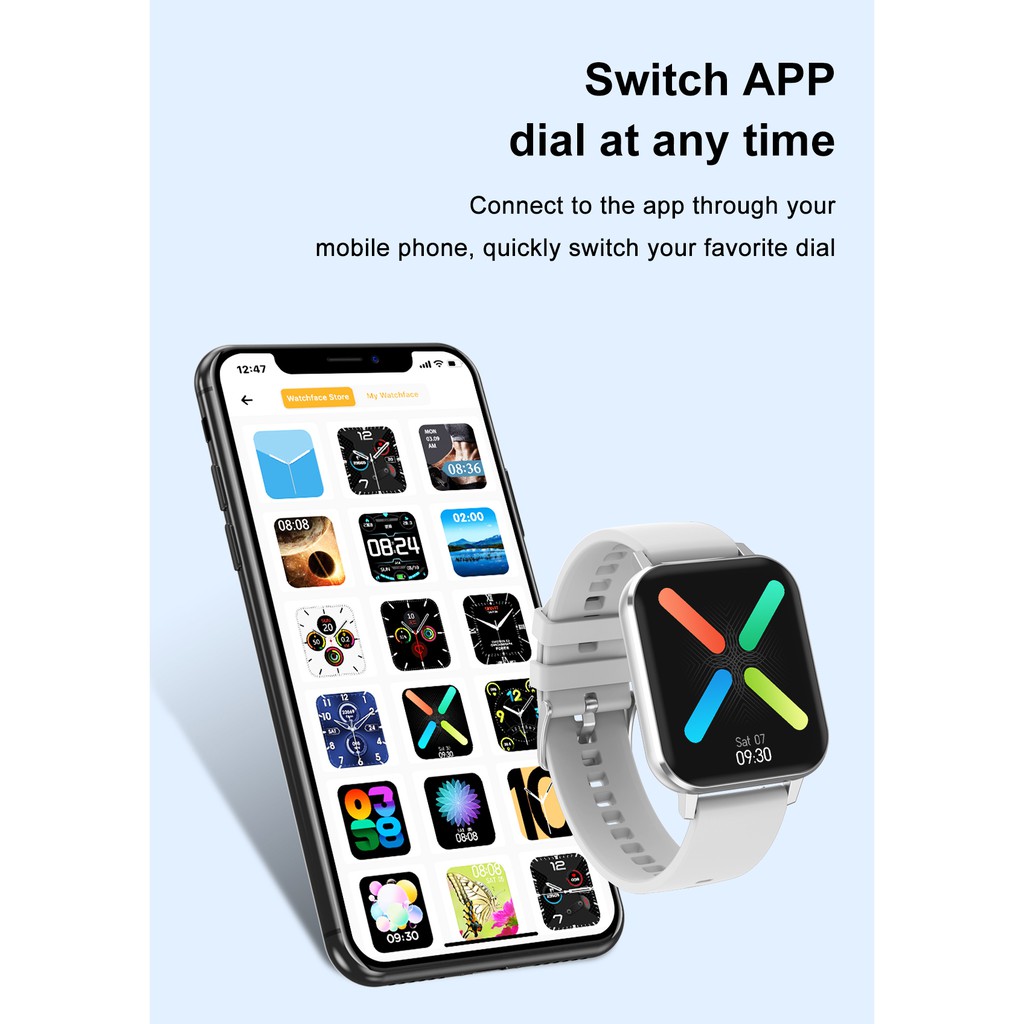 Dtx Smart Watch Big Screen 1 78 Inch 420 485 Ip68 Ecg Smartwatch Android Ios Multi Sports Mode Blood Pressure Oxygen Shopee Malaysia