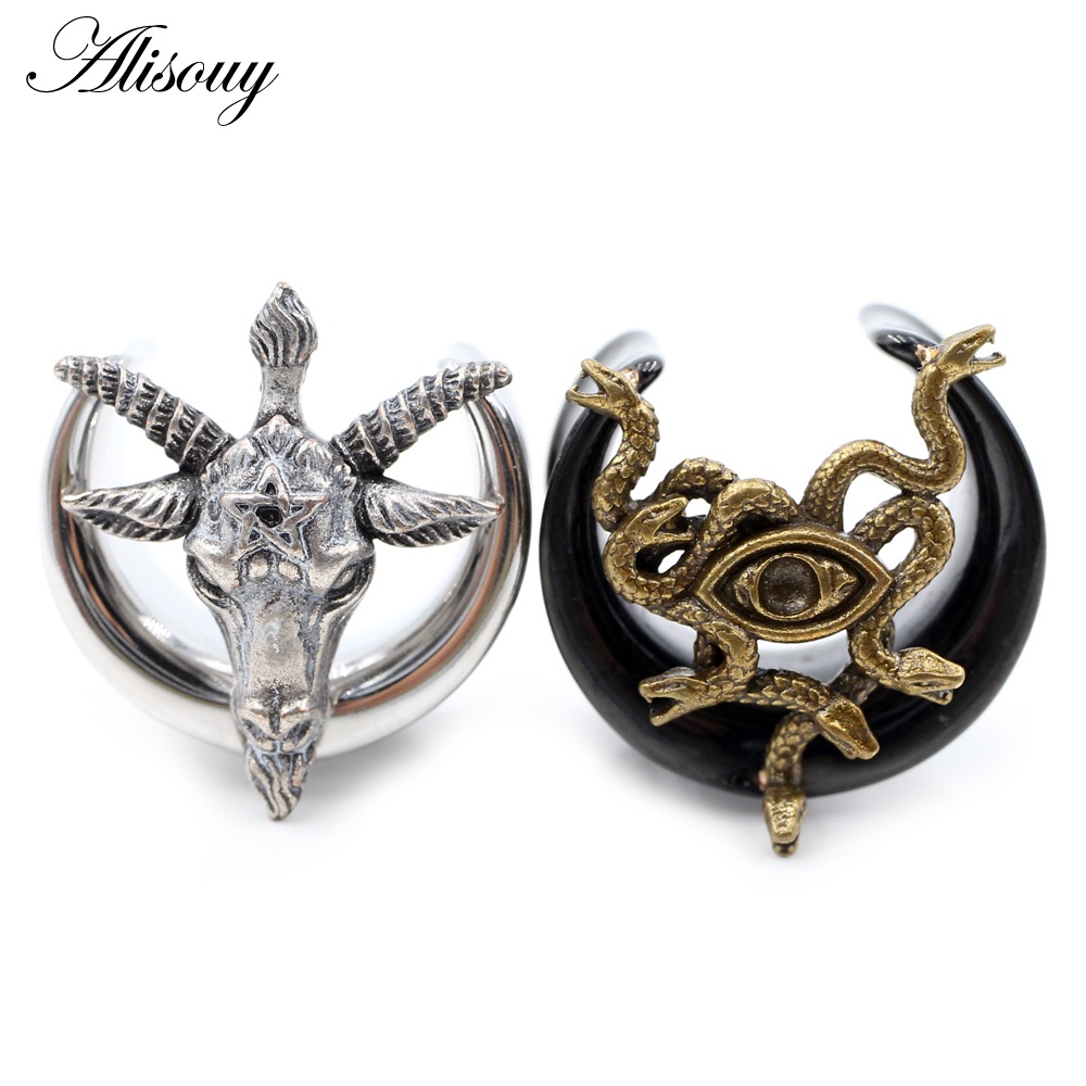 Pendentif Tunnels à Oreilles En Acier Inoxydable - Taille 8 à 22 Mm, Hypoallergénique - Bijoux Piercing Pour Femmes Et Hommes