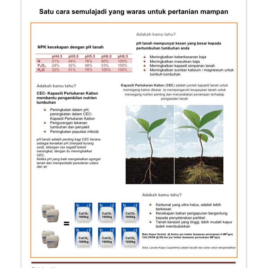Calcron Meneutralkan Ph Tanah Berasid Shopee Malaysia