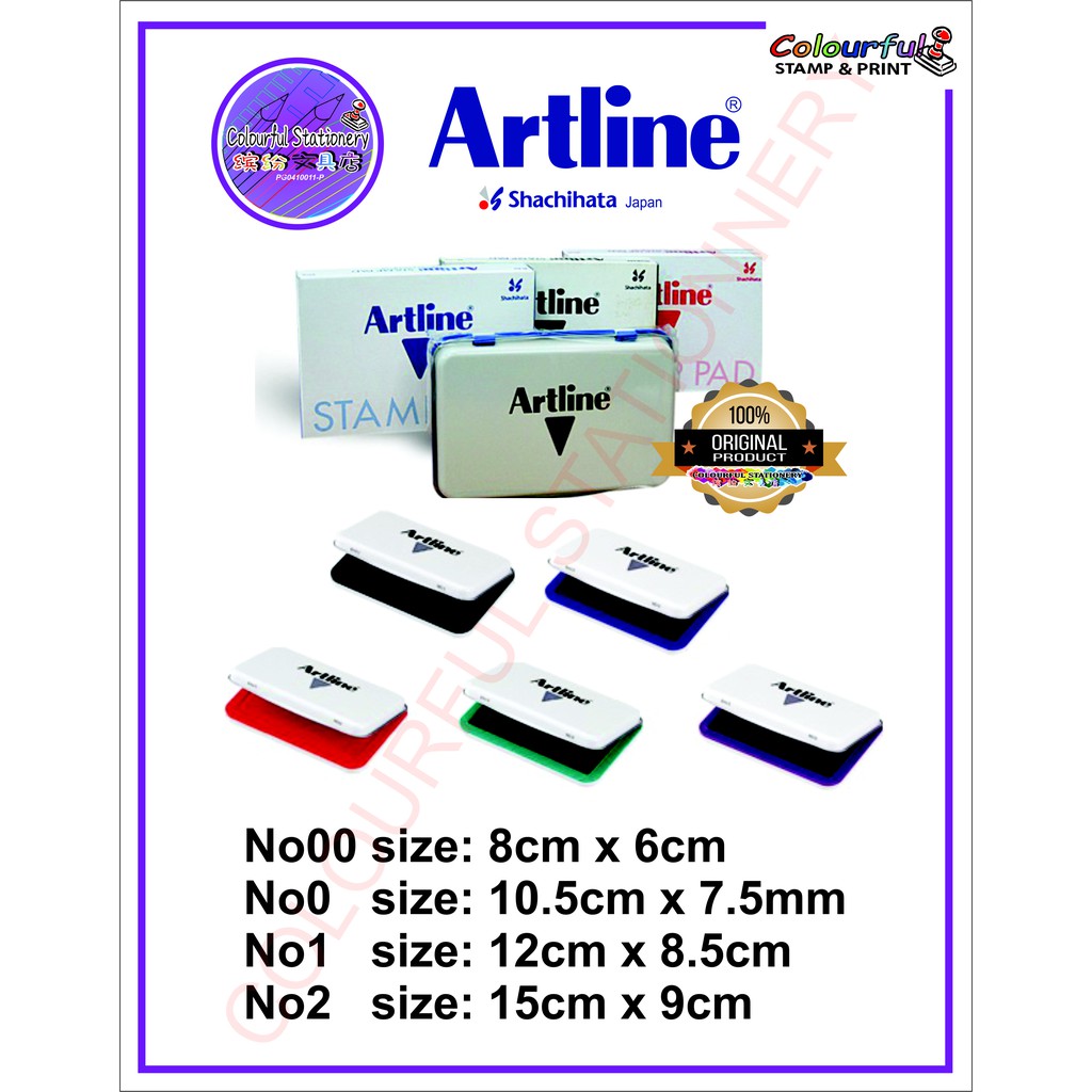 Artline Stamp Pad No 00 , 0 , 1 ,2. | Shopee Malaysia