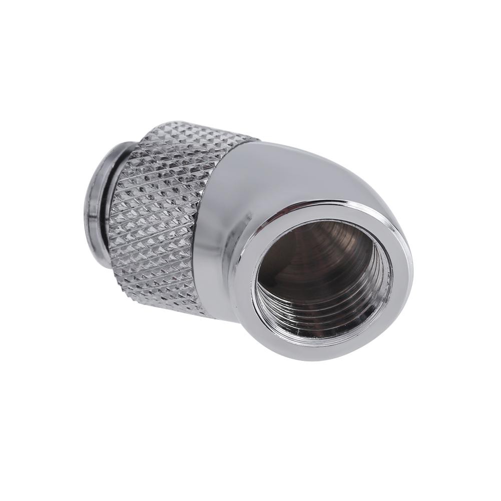 G1//4 Thread 45° Elbow Male to Female Tube Connector Fitting for PC Water Cooling
