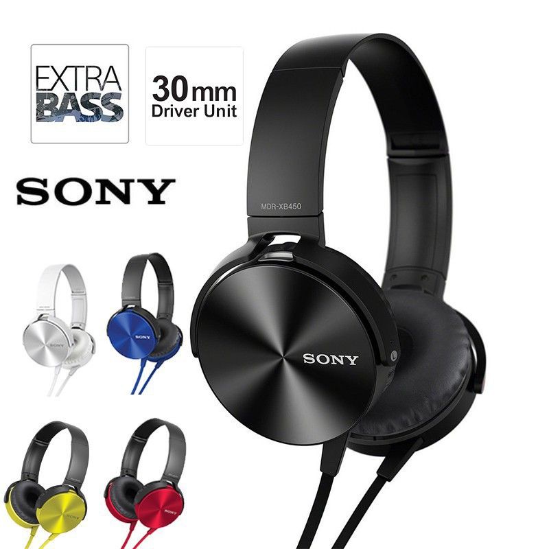 Sony Mdr Xb450 Extra Bass Stereo Wired Headphone Headset Earphone Shopee Malaysia 6877