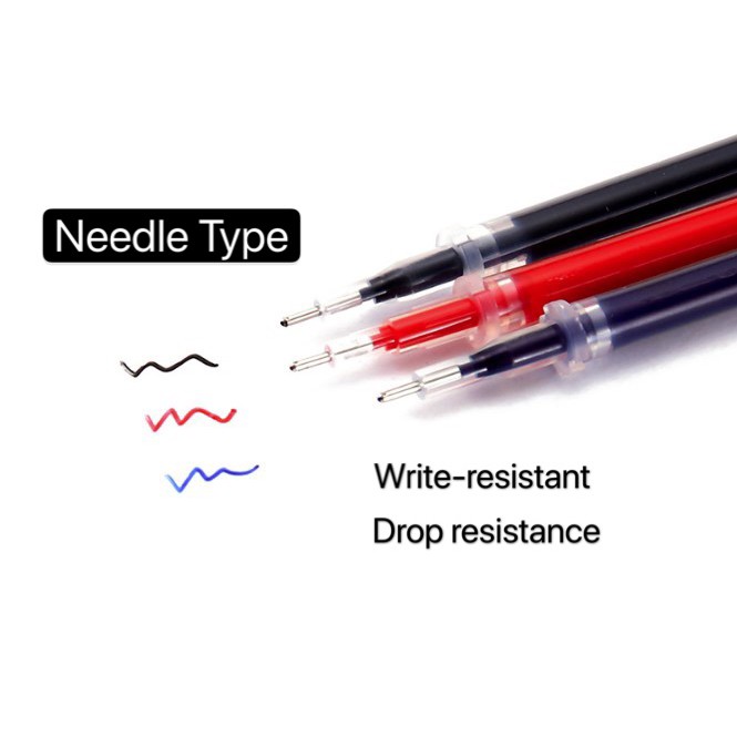 LM. 50pcs Neutral pen refill factory wholesale full needle head 0.5mm red blue black replacement
