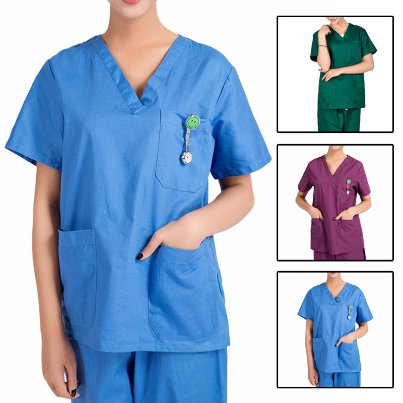 【MW】100 cotton Men Women Hospital Nursing Clinic Scrub Suit Set
