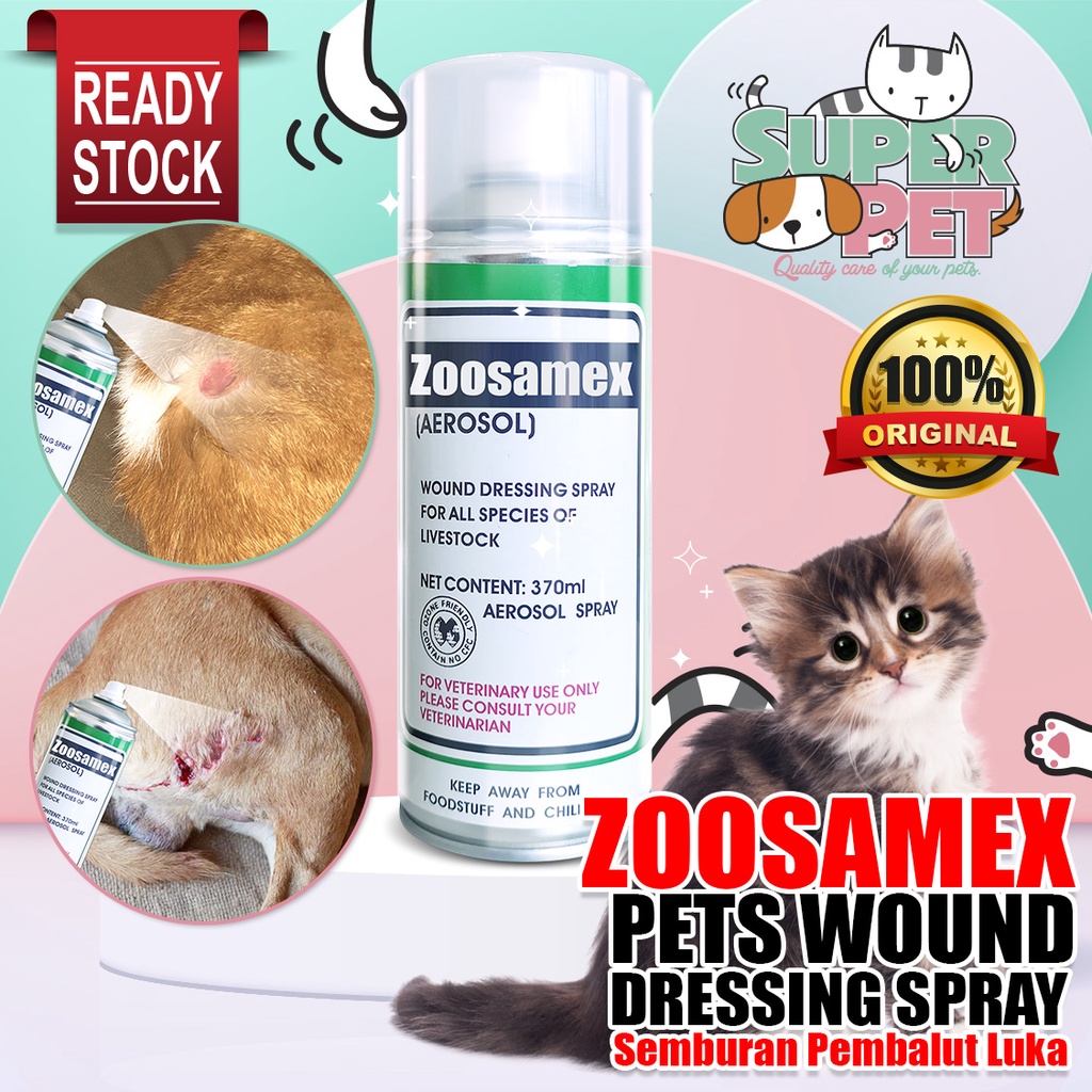 Zoosamex Aerosol Spray Wound Dressing Spray for All Species Of