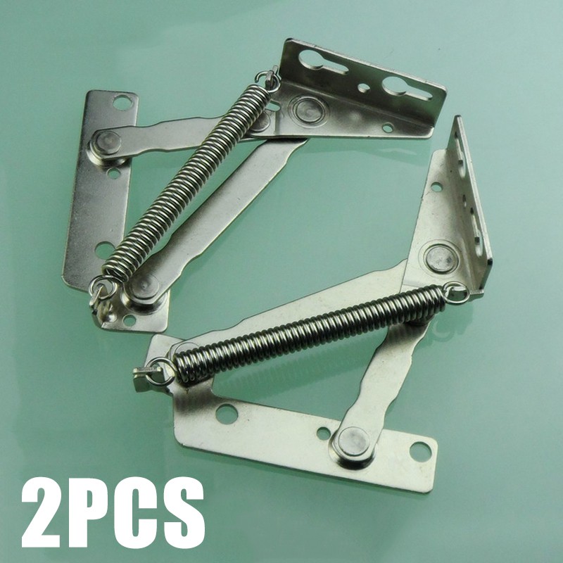 2pcs Kitchen Top Box Lift Up Hinges Sprung Cabinet Stay Set