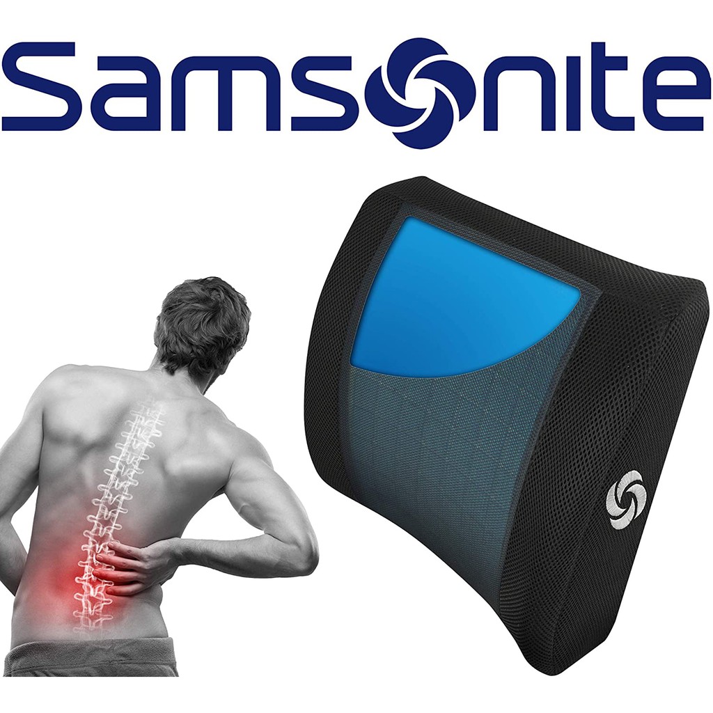 Samsonite SA6086 Lumbar Support Pillow with Mild Cooling Gel Shopee