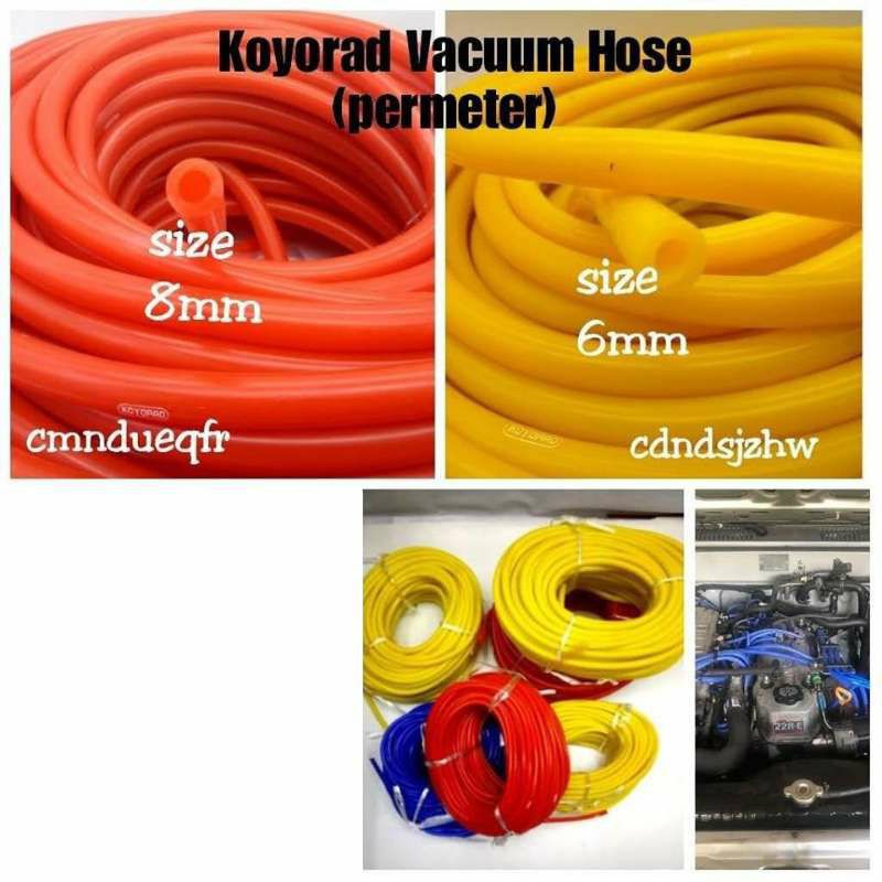 KOYORAD Vacuum 4mm Silicone hose red yellow color samco 5 meters 5m and