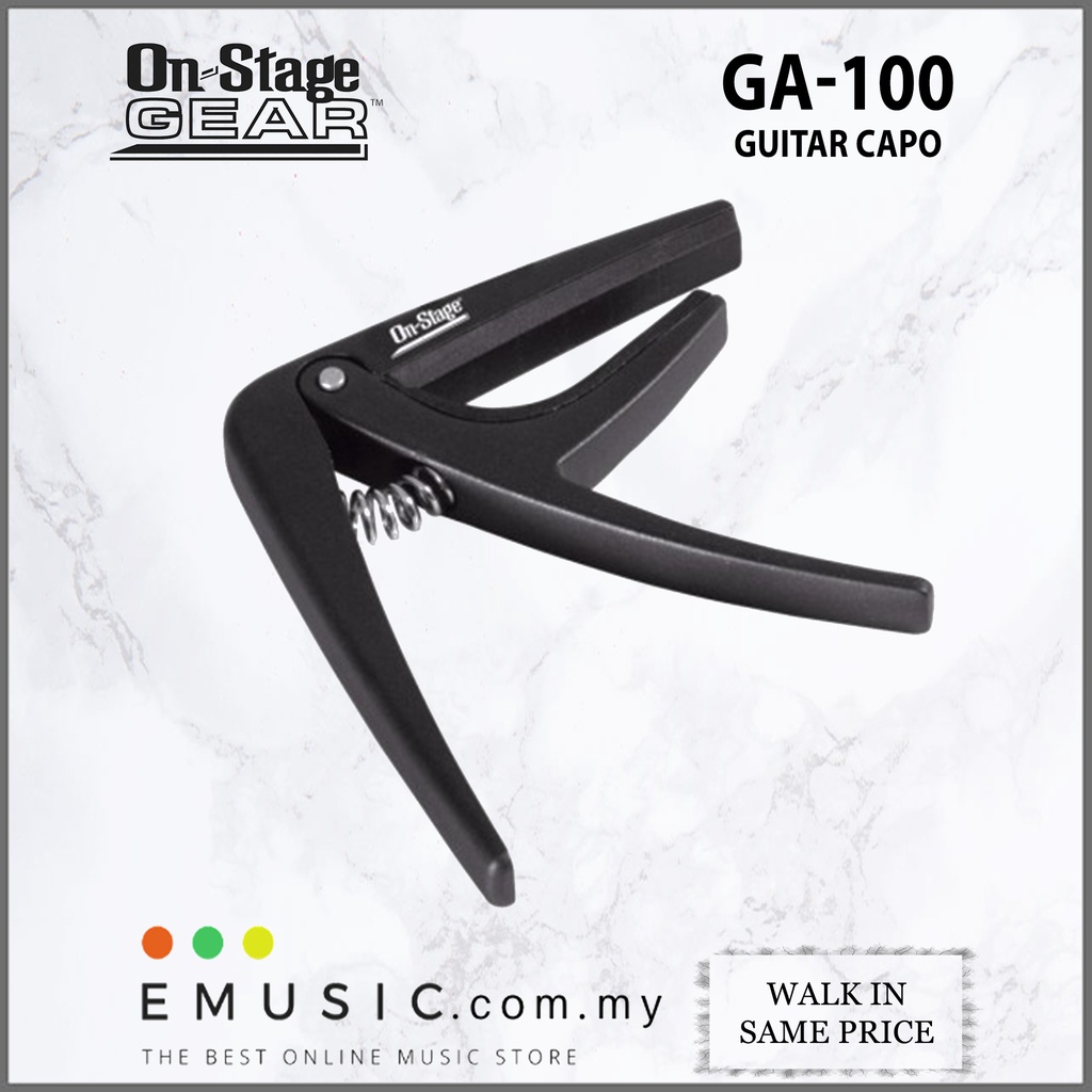 On-Stage Gear GA100 Spring Loaded Guitar Capo On Stage (GA-100)