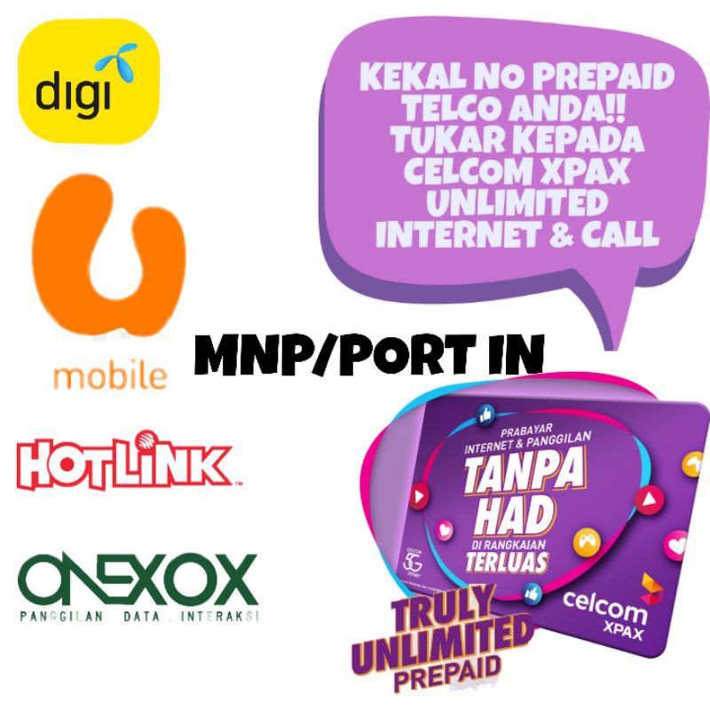 (TRUSTED SELLER)KEKAL NO LAMA TUKAR LINE KE CELCOM (MNP) | Shopee Malaysia