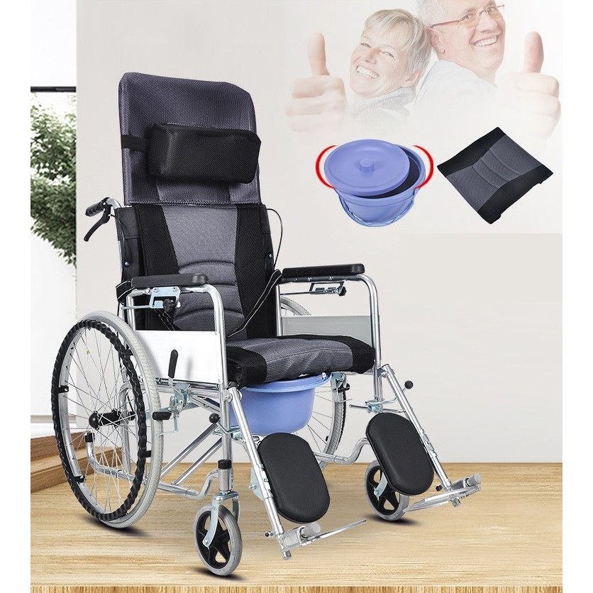 FOLDING LIGHTWEIGHT PORTABLE TOILET SEATED ELDERLY WHEELCHAIRS Shopee