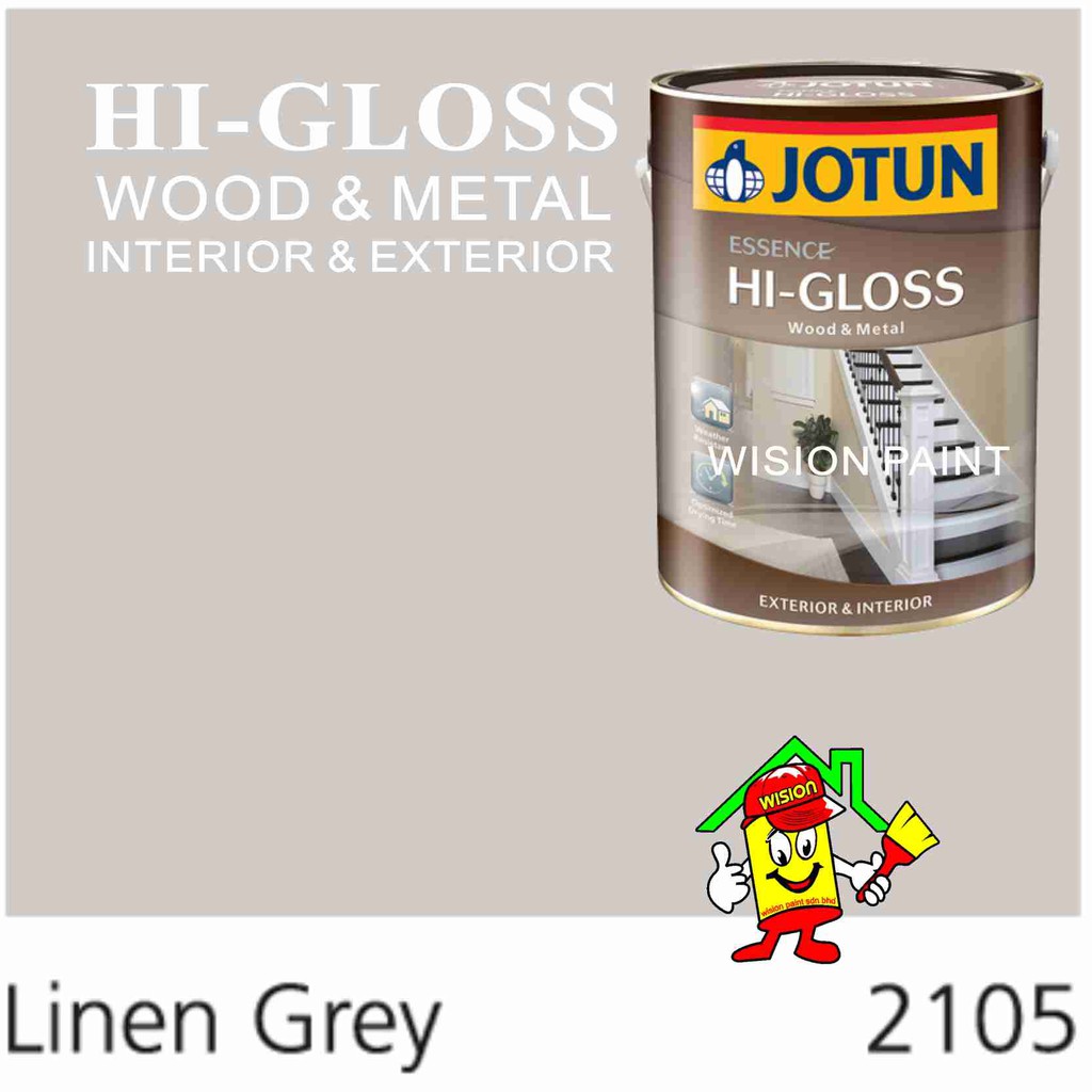linen grey 2105 ( 1L ) JOTUN HI GLOSS WOOD AND METAL PAINT EXTERIOR AND
