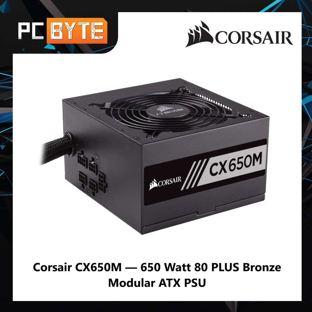 Corsair CX650M — 650 Watt 80 PLUS Bronze Modular ATX PSU | Shopee Malaysia