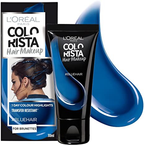 LOreal paris Colorista Hair Makeup - Blue - 1 Day Hair Color Highlights |  Shopee Malaysia