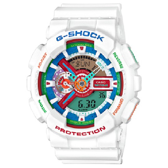g shock white green