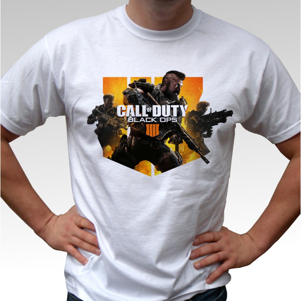 Call Of Duty Black Ops 4 Cod Bo Iiii White Men T Shirt Game Top Shopee Malaysia - call of dutyblack ops shirt free roblox