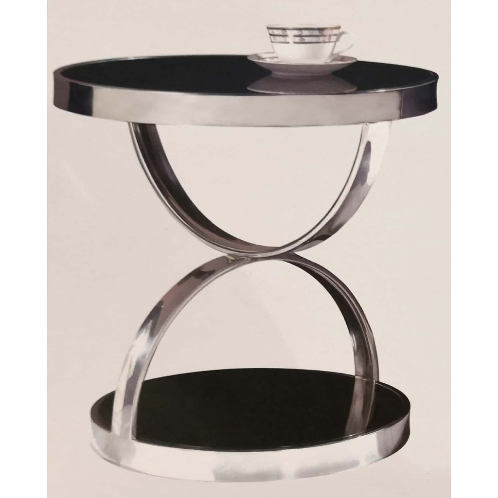 Ring Modern Tempered Glass Side Table Shopee Malaysia