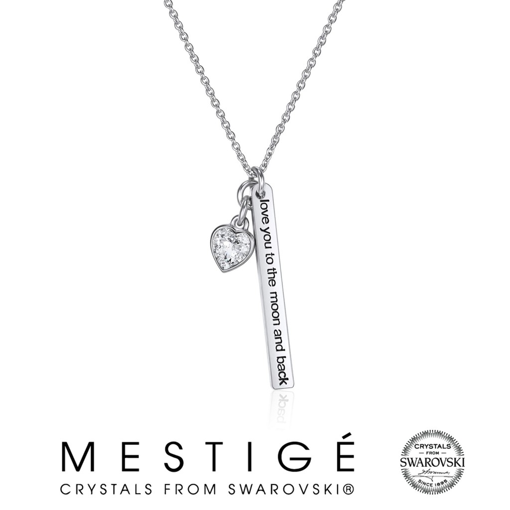 Mestige Love To The Moon Necklace With Crystals From Swarovski Shopee Malaysia