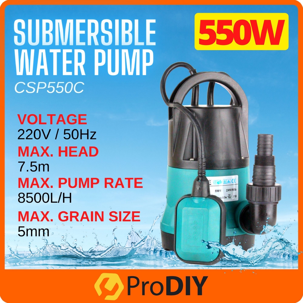 PVC Submersible Clean Water Pump 0.55KW 220V Caliper Water Pump Pam Air ...