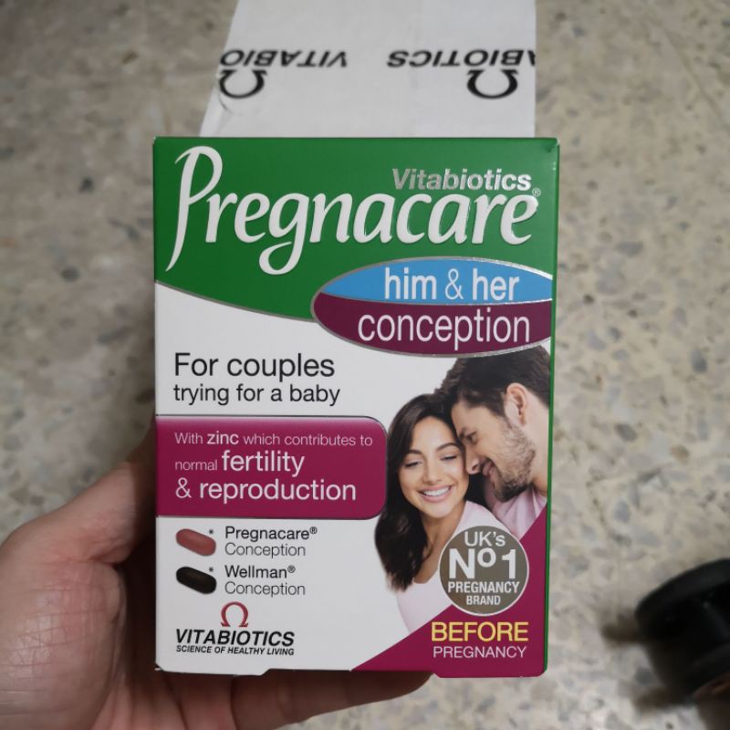 Original Vitabiotics Pregnacare Conception For Him And Her Exp 08 22 Shopee Malaysia