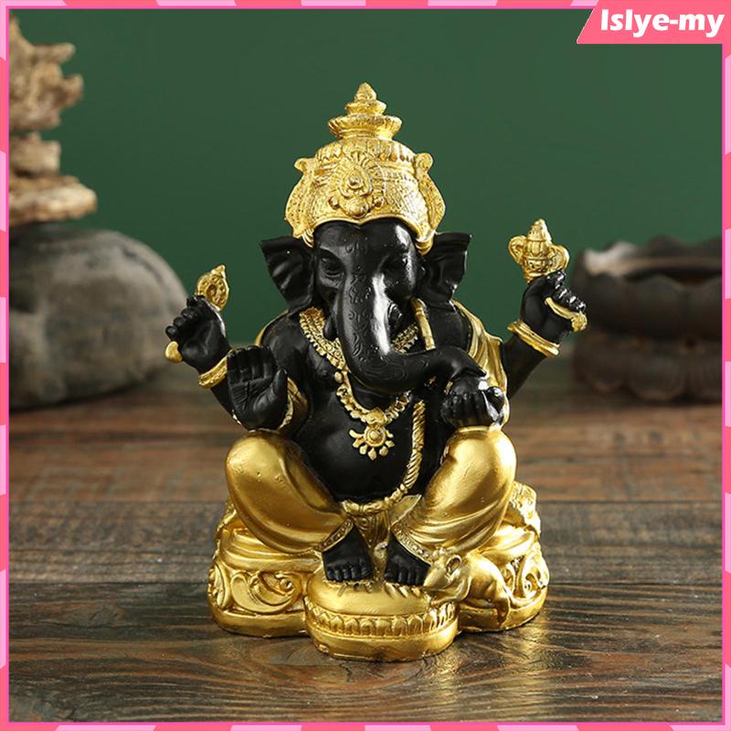 Rare Lord Figurine Hindu Elephant God Buddha Statue Home Living Room Mandir Diwali Table Feng Shui Decoration Sculpture for Car Dashboard