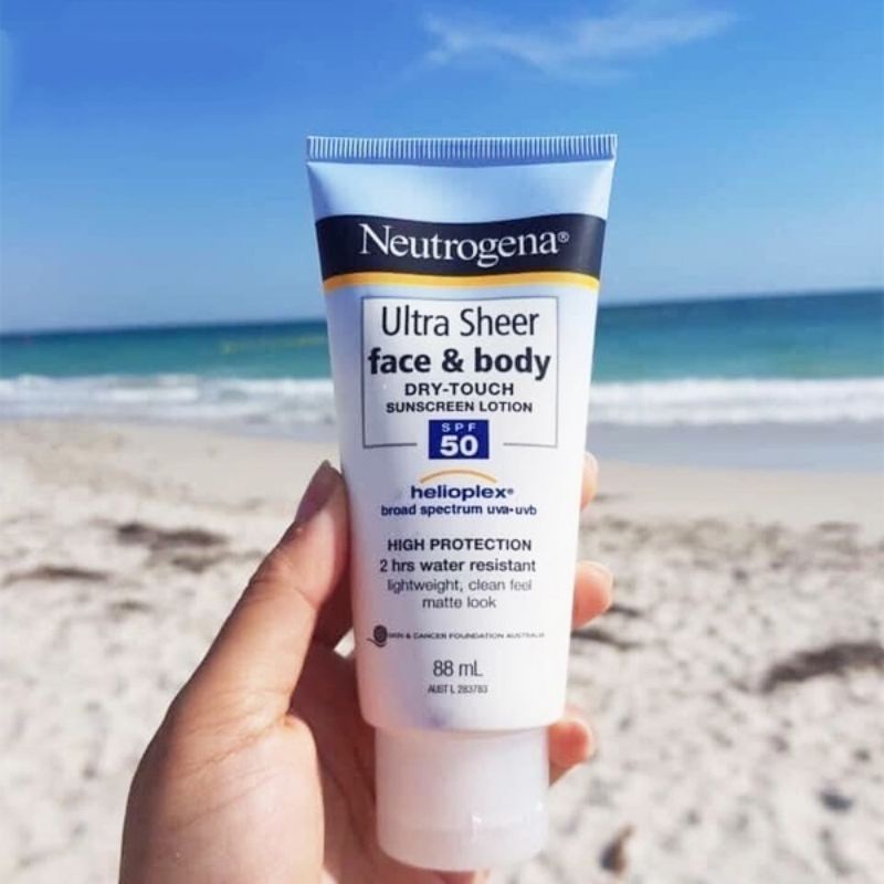 Australian sunscreen, for sensitive skin (Neutrogena Ultra Sheer Dry