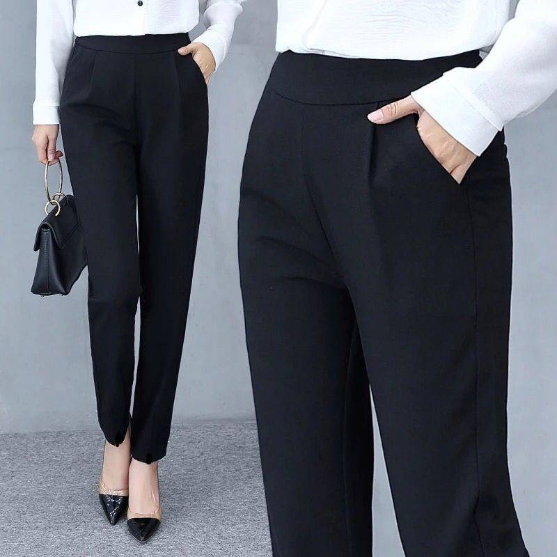 slim cut trousers