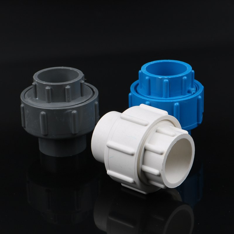 3Color PVC Water Supply Pipe BSP Threaded Fittings Adapter Joint Various Sizes 