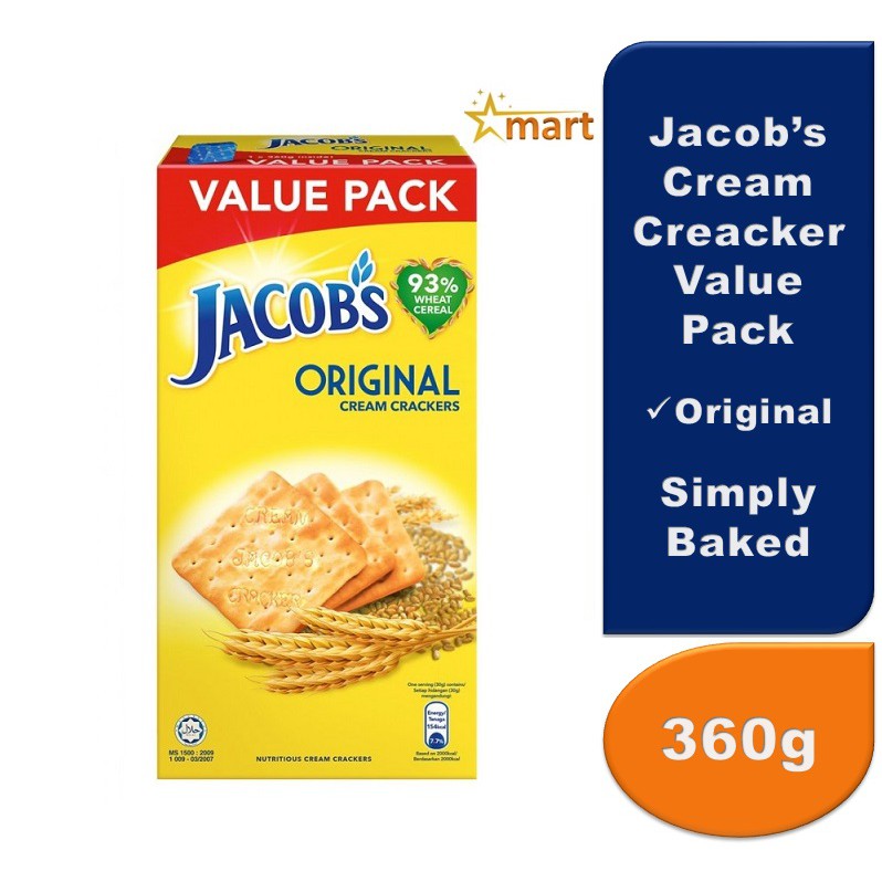 Jacob's Original Cream Crackers 360g Shopee Malaysia