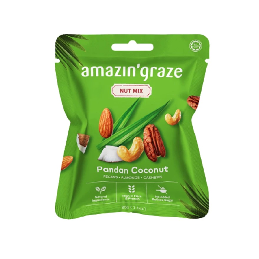 AMAZING GRAZE Pandan Coconut Nut Mix 30G(W) Shopee Malaysia