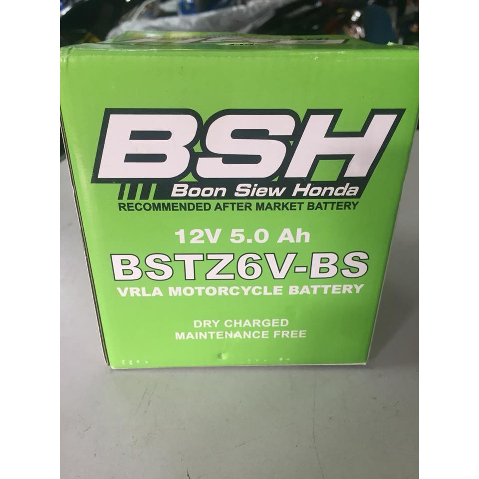 HONDA BOON SIEW ORIGINAL BATTERY BSTZ6V-BS FOR RS150