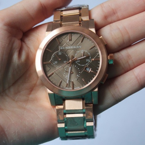 burberry mens rose gold watch