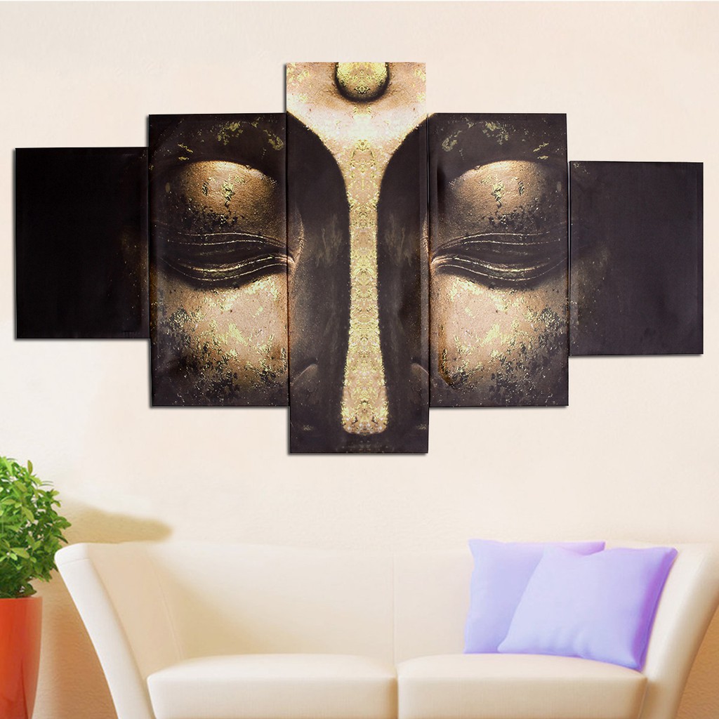 Dekoration 5pcs Canvas Picture Wall Art Home Decor Buddha Landscape Painting Decoration Kit Mobel Wohnen Elin Pens Ac Id