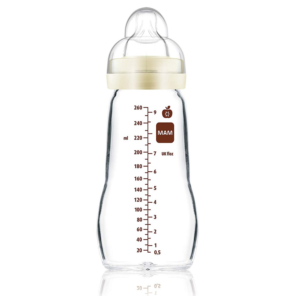 mam feel good glass bottle 260ml