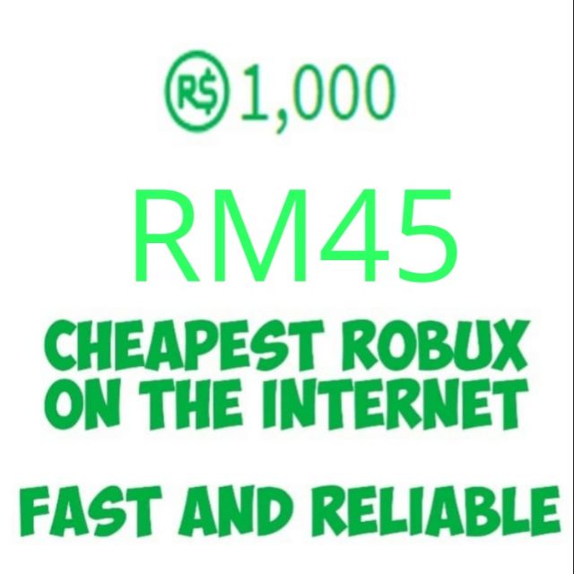 Roblox 1000 Robux Cheap Shopee Malaysia - robux on the cheap