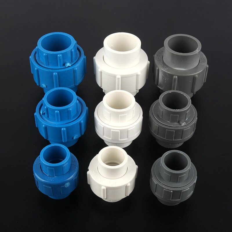 1pcs Inner Dia 2063mm PVC Straight Union Connector Plastic Water