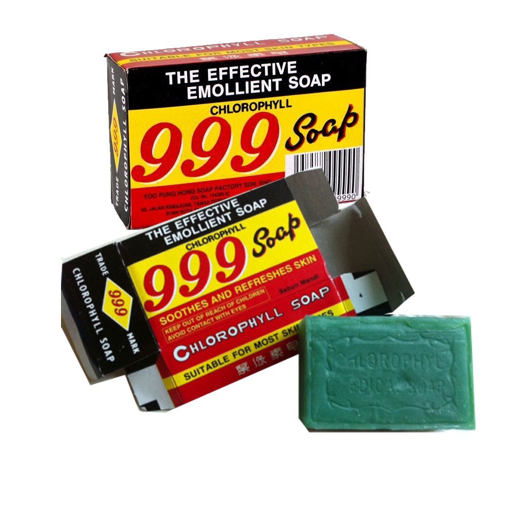 Emollient Chlorophyll 999 Soap Body Bath Soap / Sabun Mandi 90g