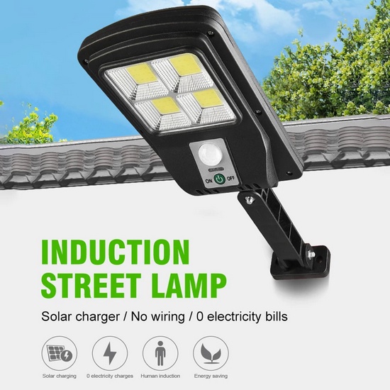 Solar Street Light With RC Outdoor Solar Wall Lamp Waterproof Motion Sensor Security Lighting For Garden