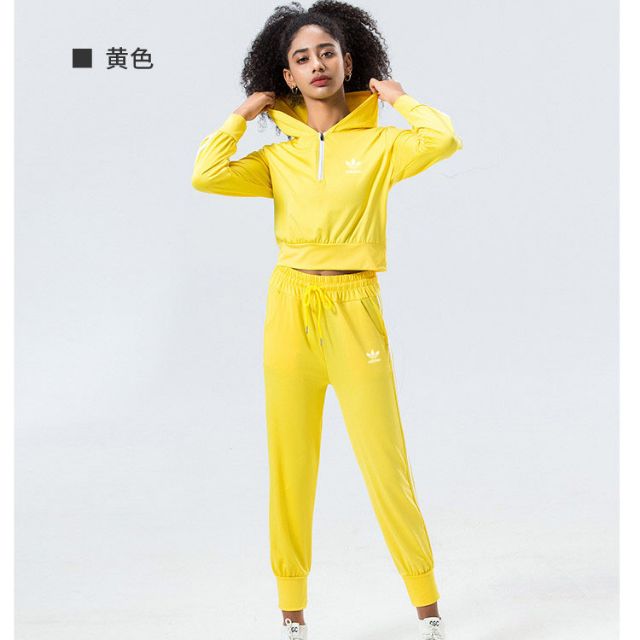 adidas tracksuits womens yellow