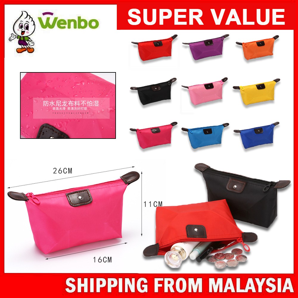 Wenbo Make up Bag Travel Pouch Coin Lady Dompet Makeup Beg Wenbo Make up Bag Travel Pouch Coin Lady Dompet Makeup Beg