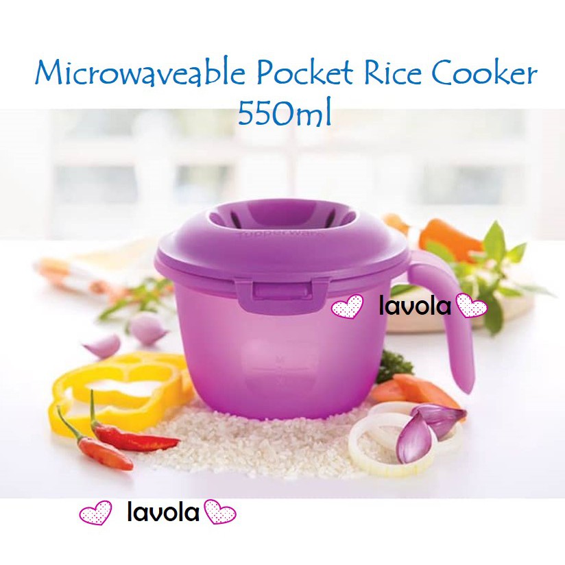 Tupperware Microwaveable Pocket Rice Cooker 550ml Shopee Malaysia
