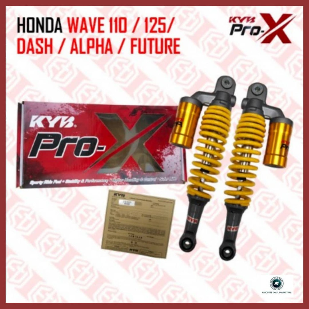 Kayaba Kyb Pro X Honda Wave Dash Alpha Future W110 W125 Gas Mono Monoschock Rear Absorber Motorcycle Motosikal Racing Shopee Malaysia