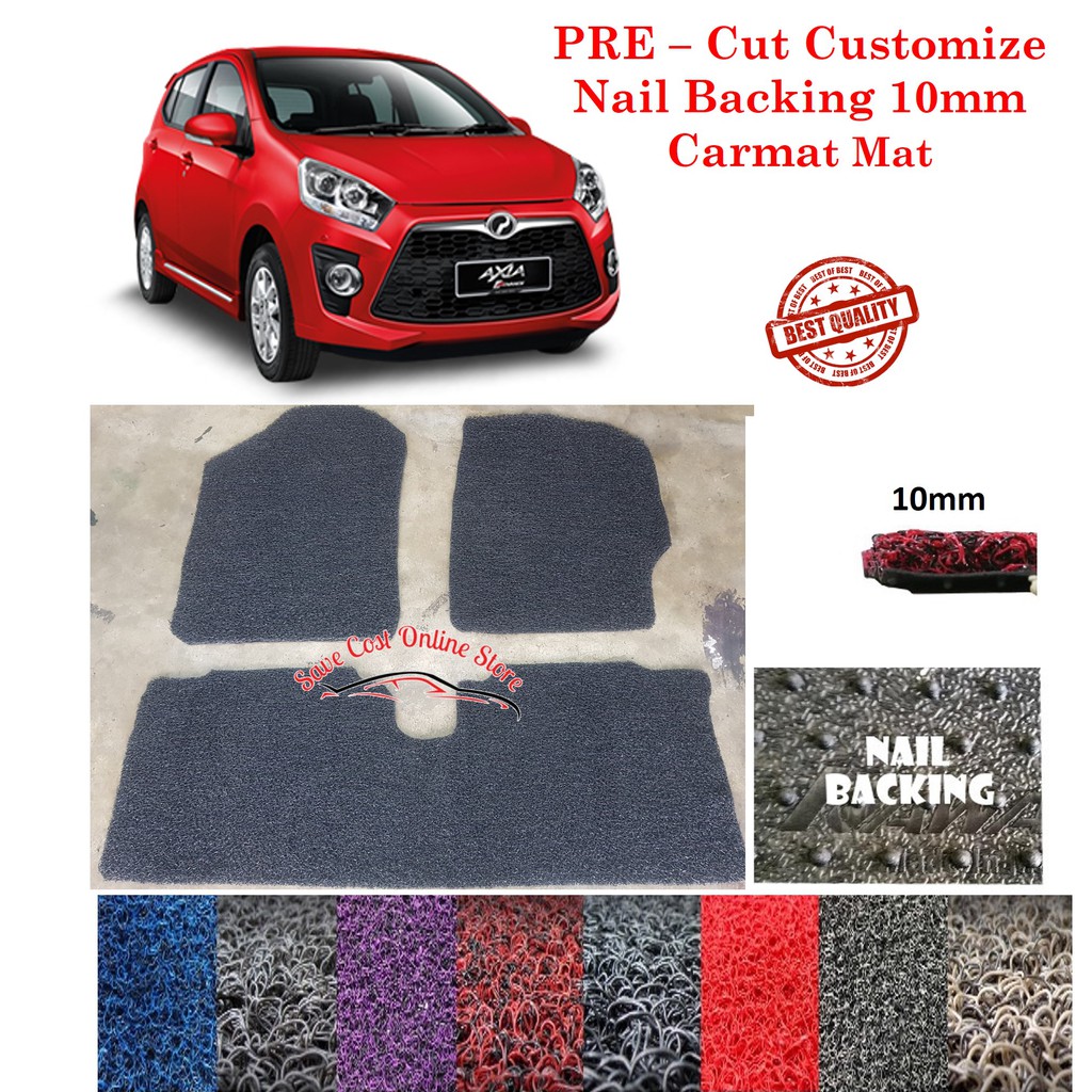 Perodua Axia 2014 ~ 2109 Customized Car Coil Floor Mat 