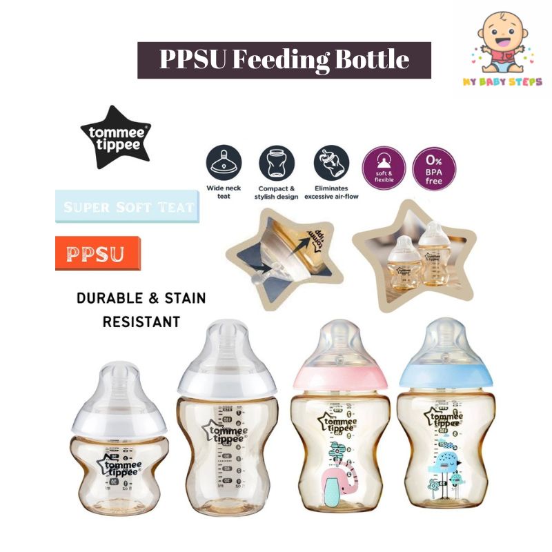 Tommee Tippee Closer To Nature PPSU Feeding Baby Bottle 5oz 9oz Botol ...