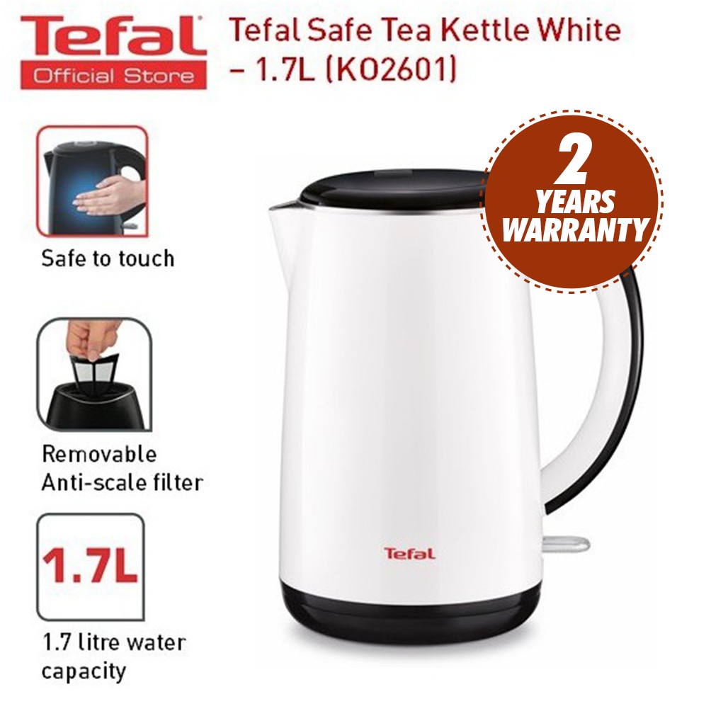 Tefal Safe Tea Kettle White (1.7L) KO2601 Shopee Malaysia